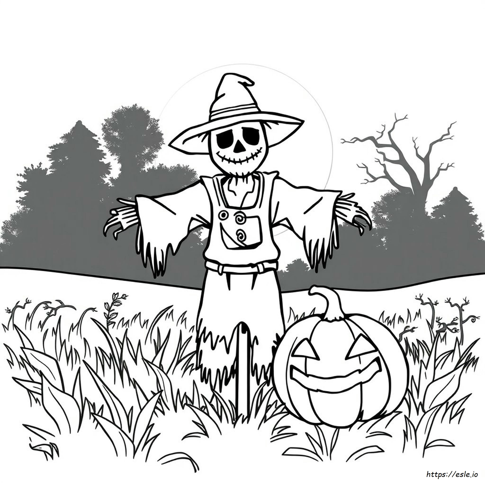 Scary Scarecrow Coloring Pages