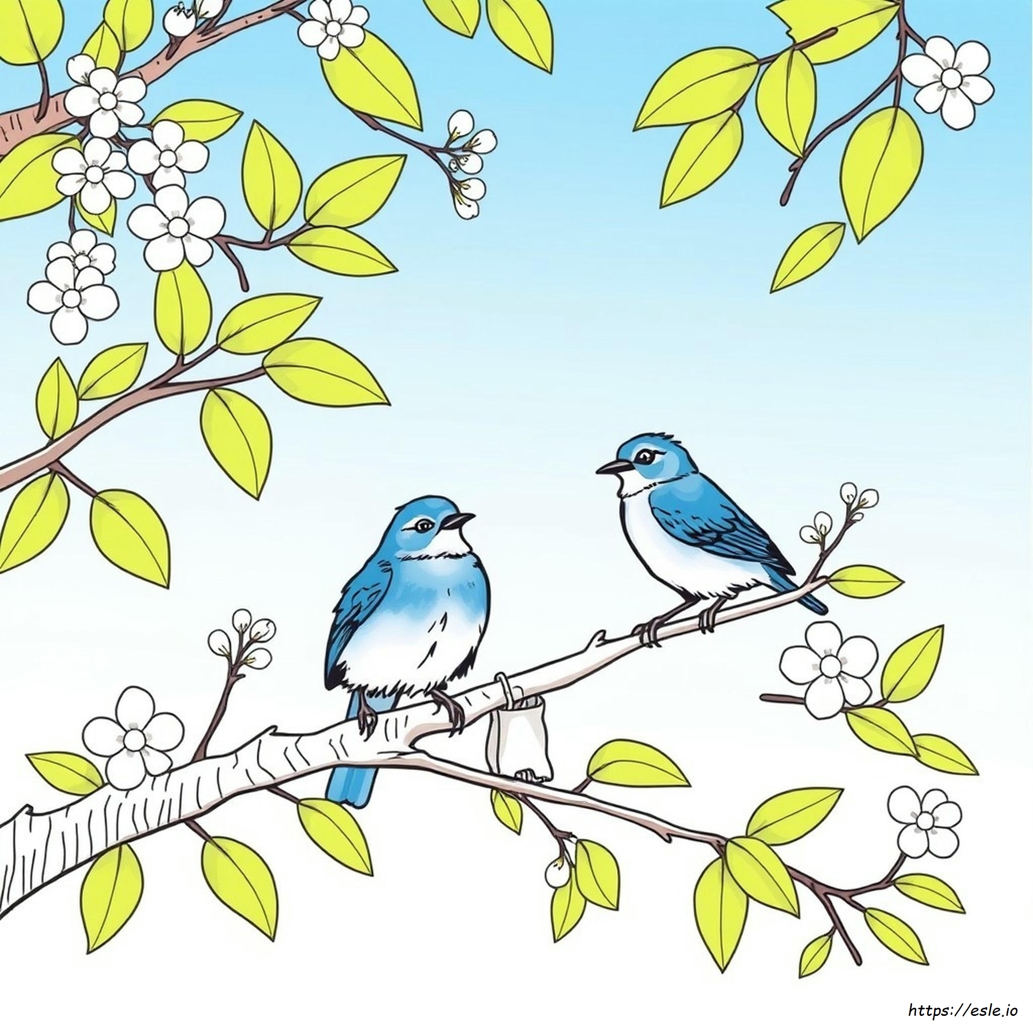 De Qué Color Son Los Pájaros Azules Para Colorear