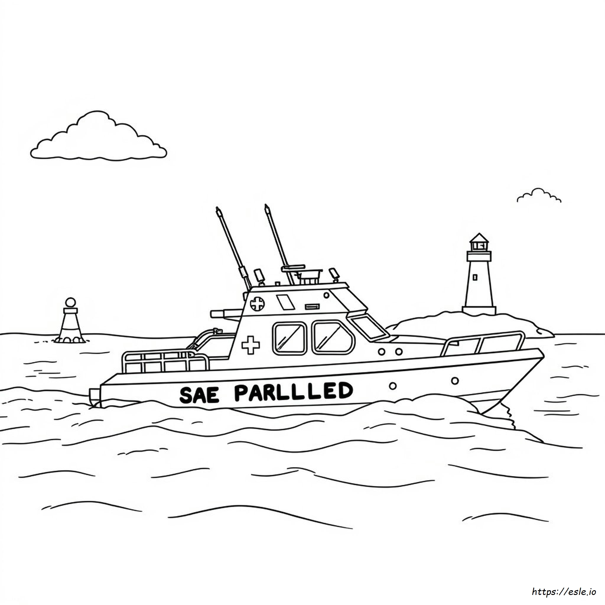 Dibujos De Barcos De Patrulla Marina Para Colorear