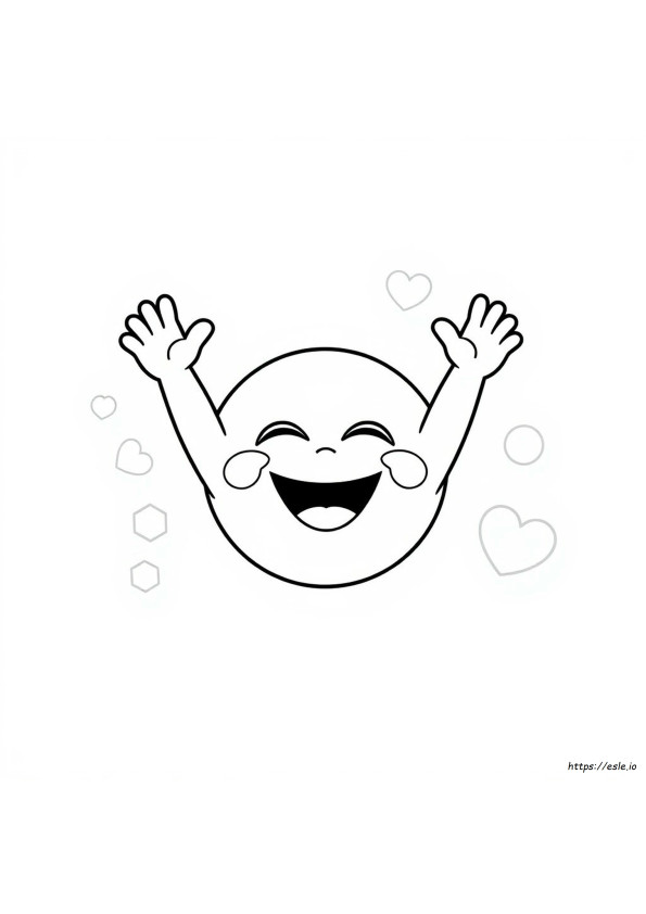 Laughing Emoji Coloring Page