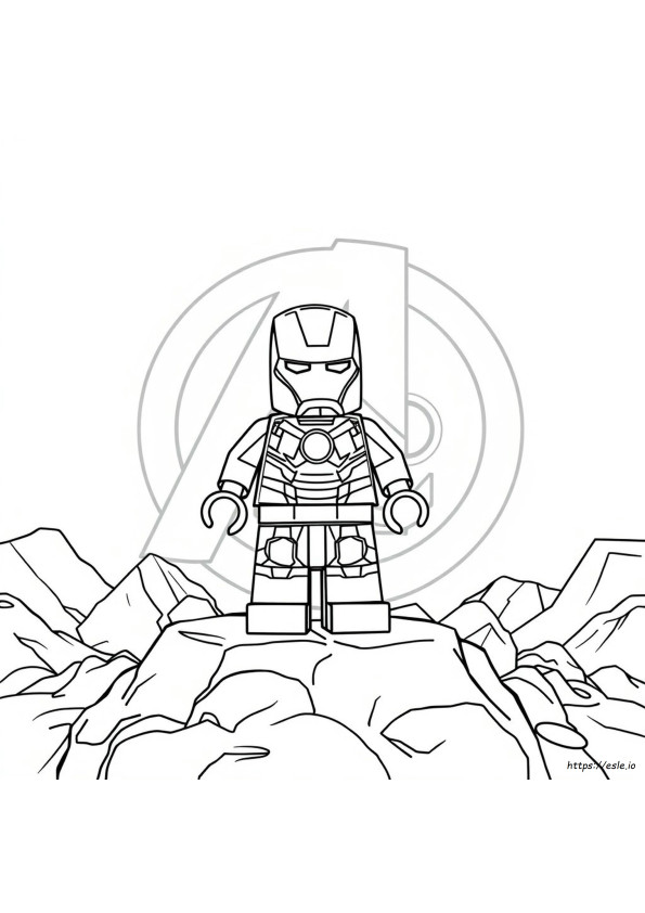 Halaman Mewarnai Lego Iron Man Avengers