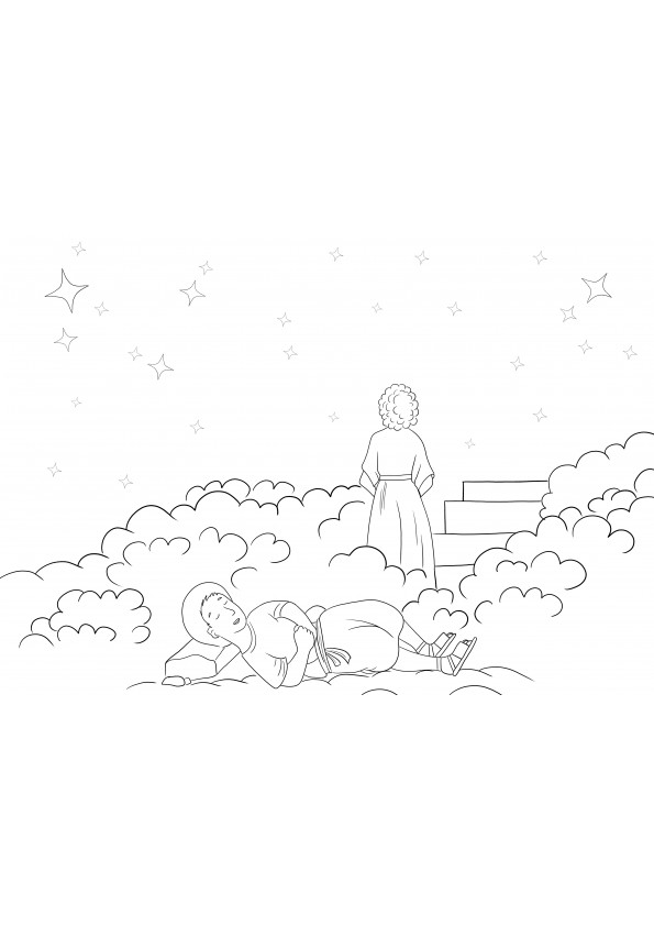 Jacob's Ladder Dream coloring  image free and easy to print