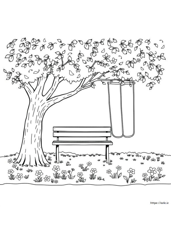 Desenho De Parque Para Colorir