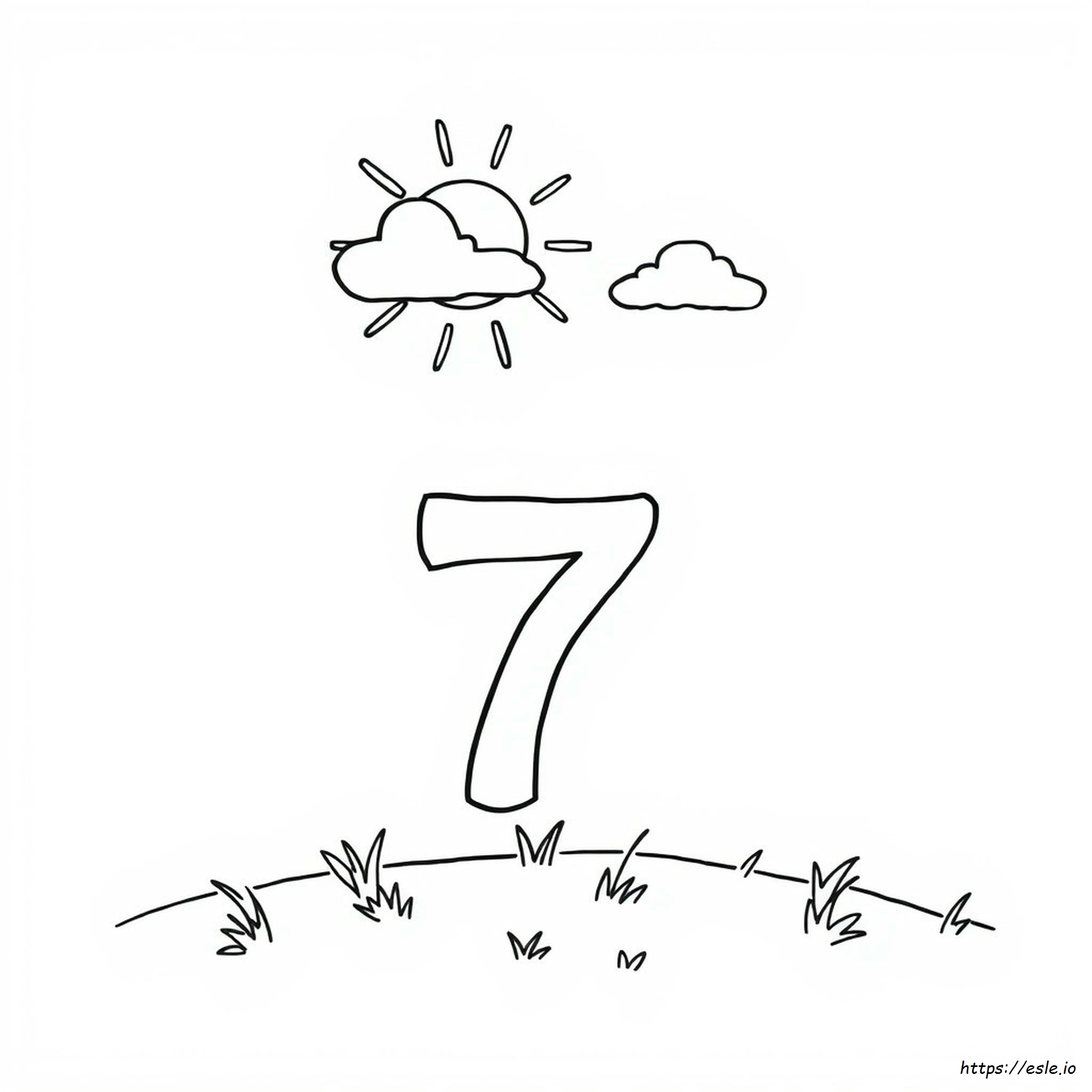 Number 7 Coloring Page