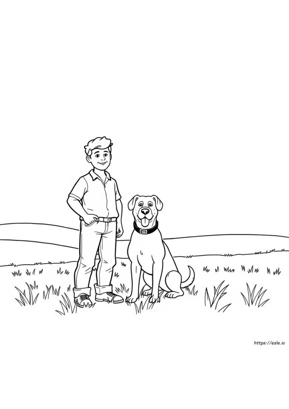 Gambar Mewarnai Dog Man