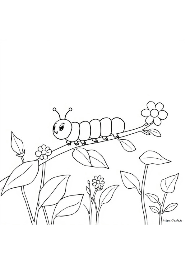 Coloring Page Of A Caterpillar