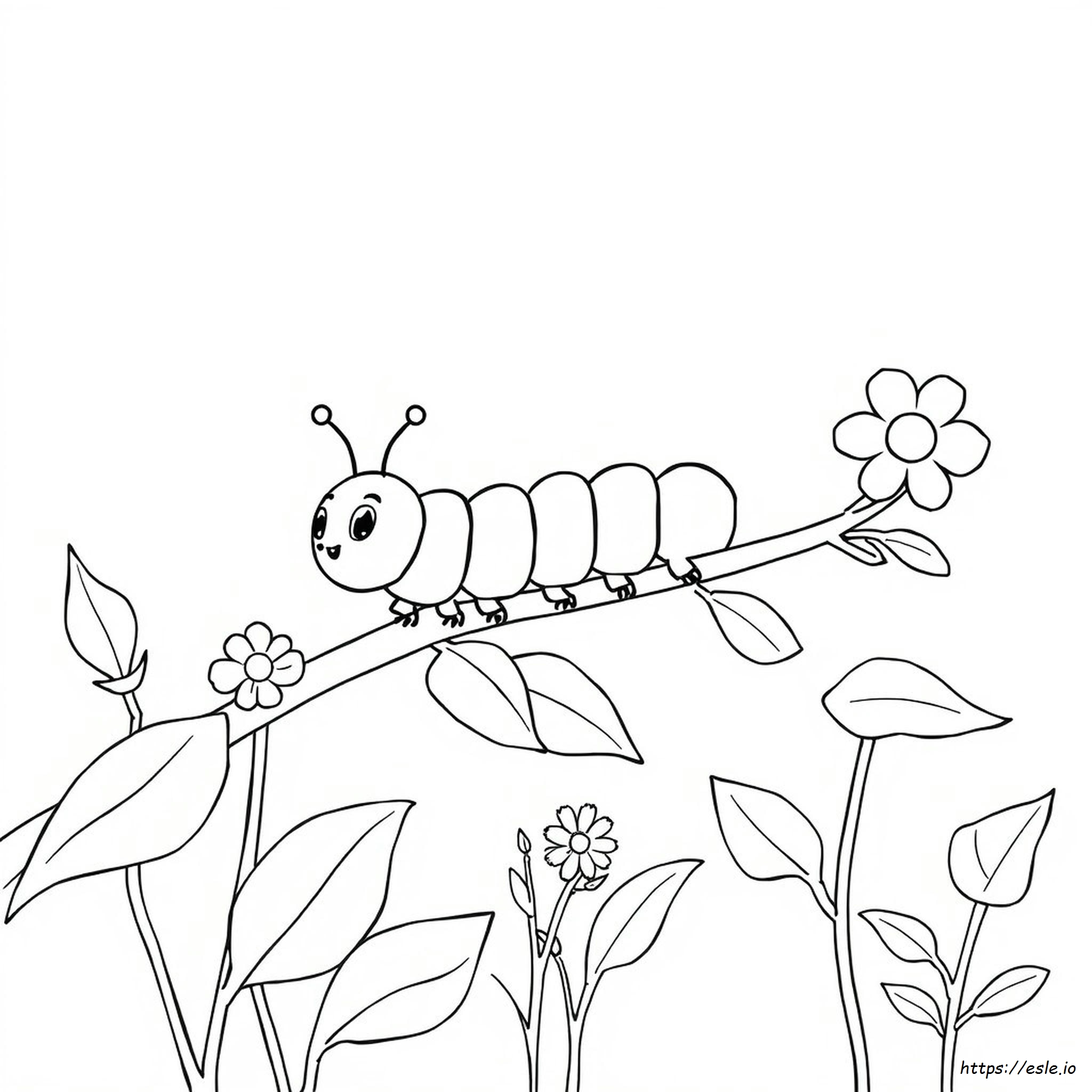 Coloring Page Of A Caterpillar