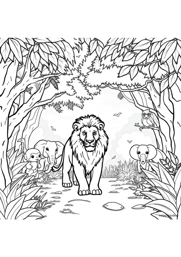 Coloriage Animaux De La Jungle