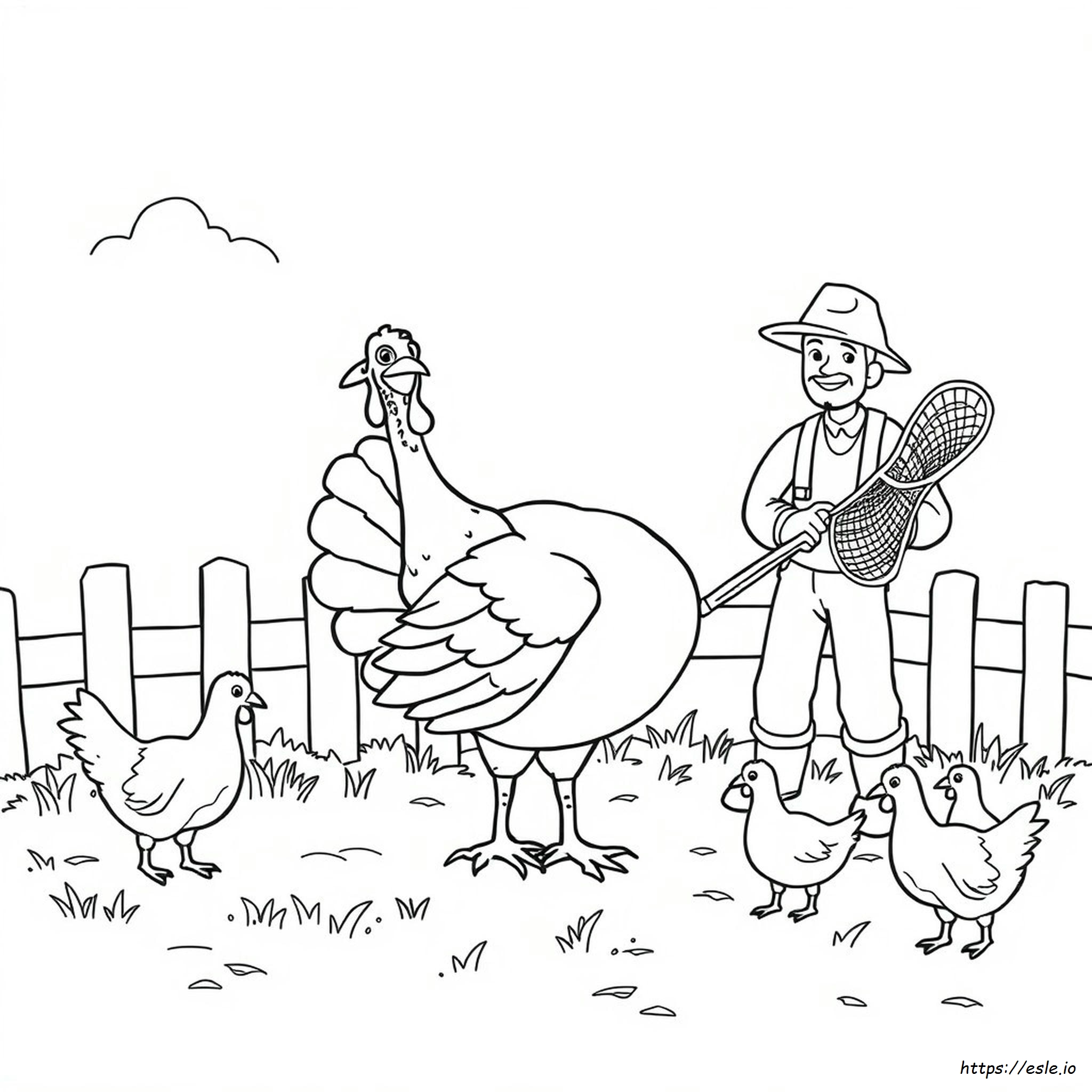 How To Catch A Turkey Coloring Page