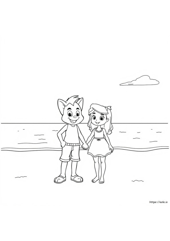 Tom And Angela Coloring Pages