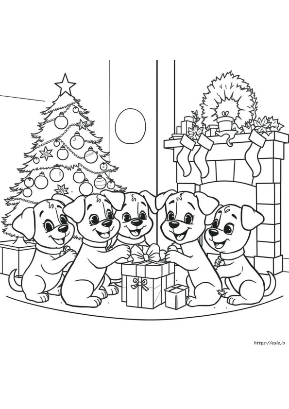 Puppy Dog Pals Christmas Coloring Pages