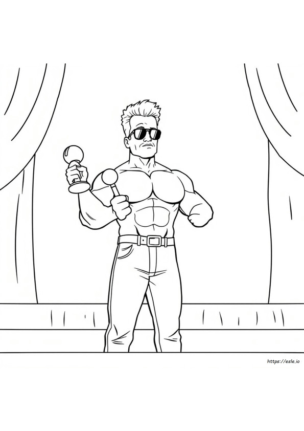 Arnold Schwarzenegger Coloring Pages