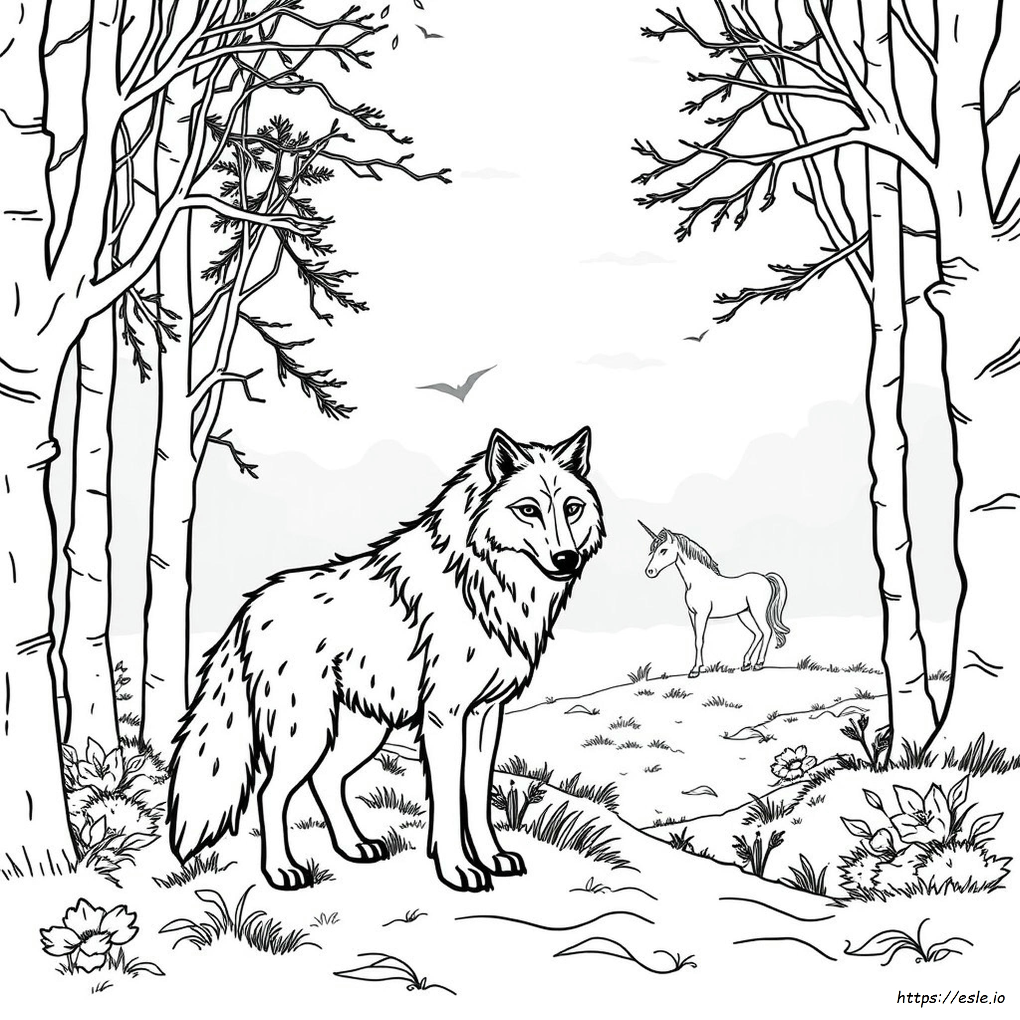 Lupi E Creature Mitologiche Da Colorare