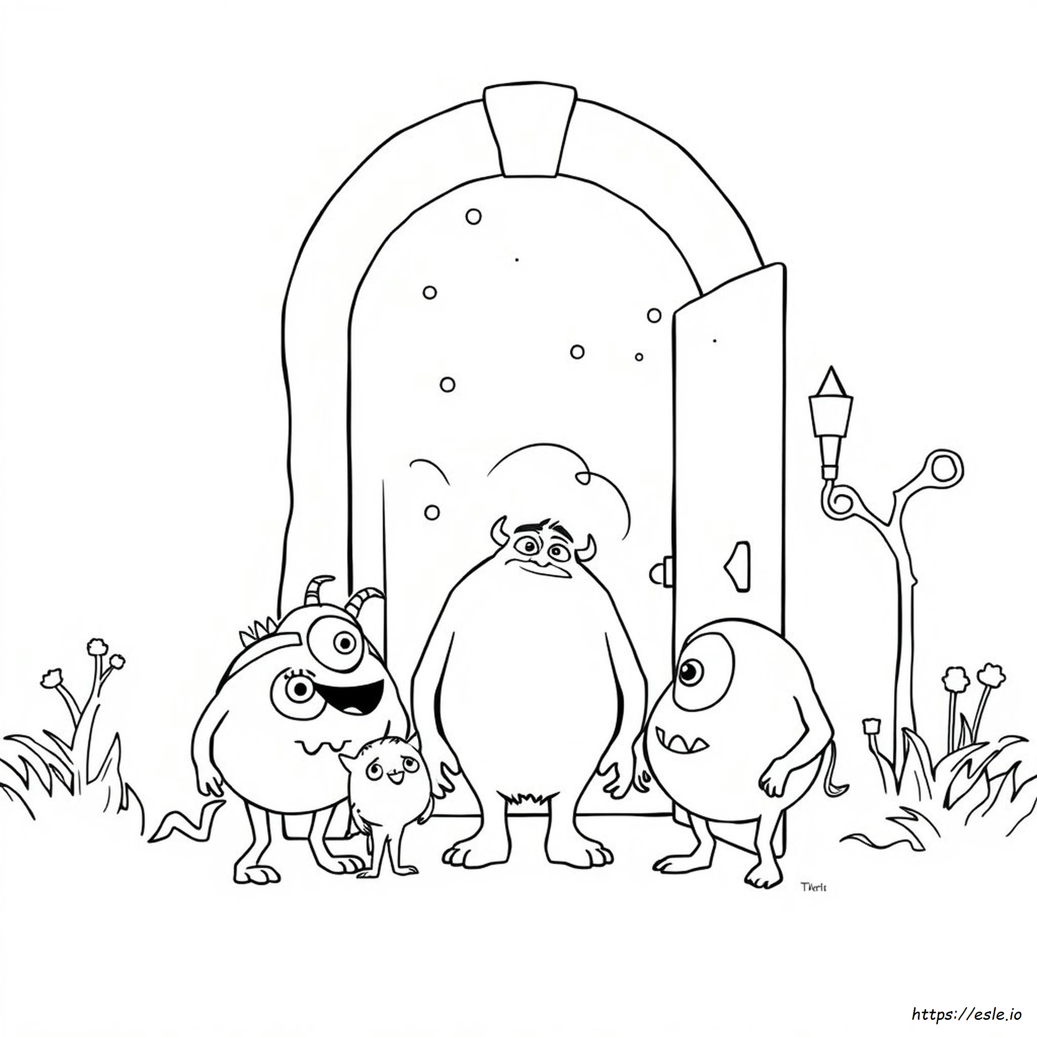 Monsters Inc Tür Zum Ausmalen