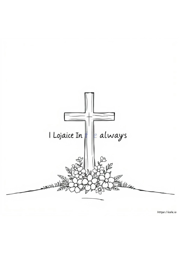 Philippians 4:4 Coloring Page