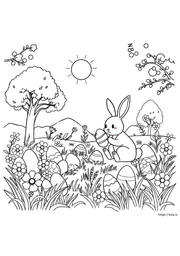 Páginas Para Colorear De Pascua Difíciles