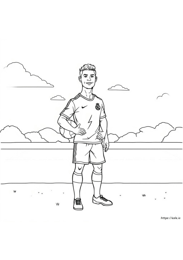 Cristiano Ronaldo Coloring Pages Free
