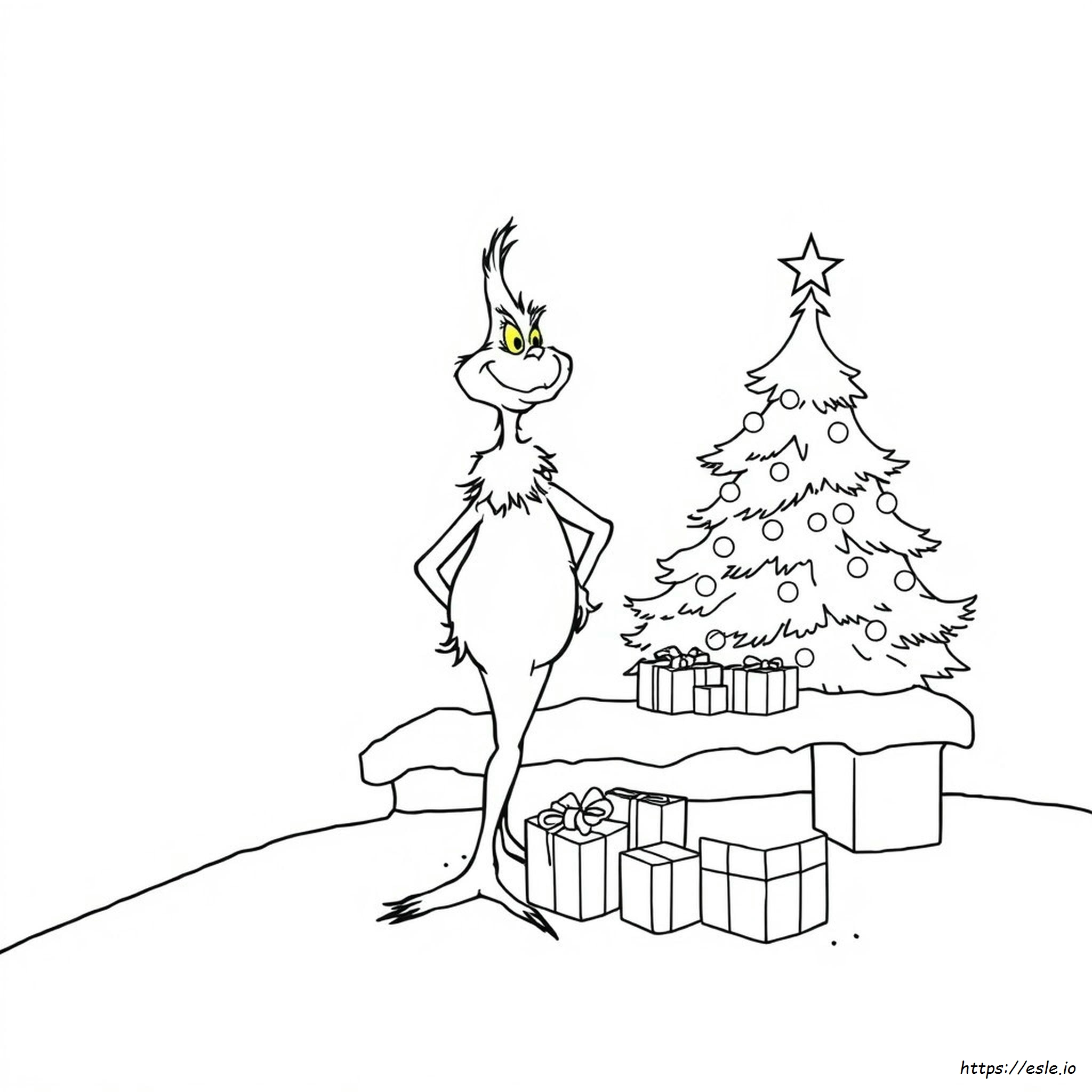 Plantilla Para Colorear Del Grinch