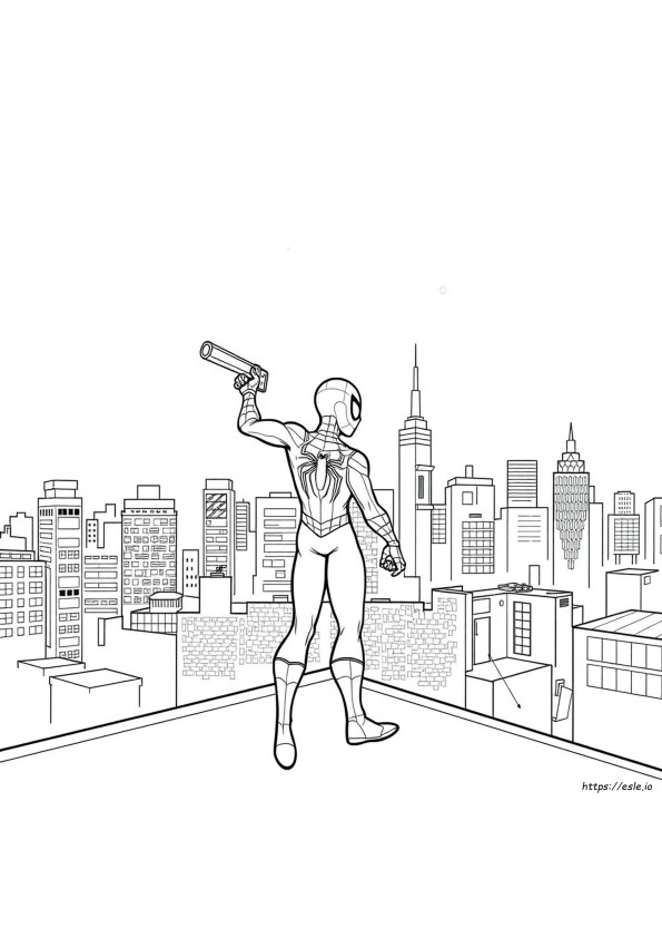 Coloriage Spider-Man Facile