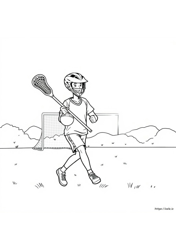 Lacrosse Coloring Sheet