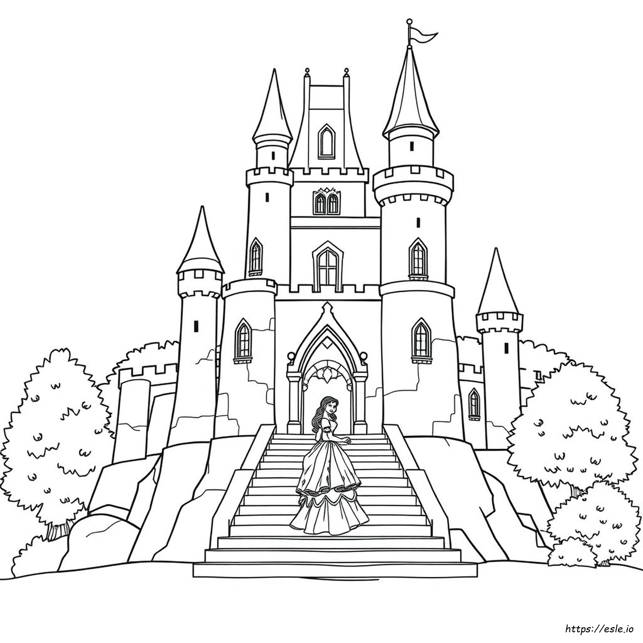 Princess Castle Coloring Page