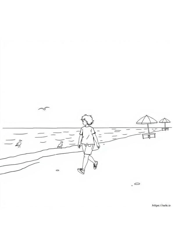 Desenhos Para Colorir: Praia