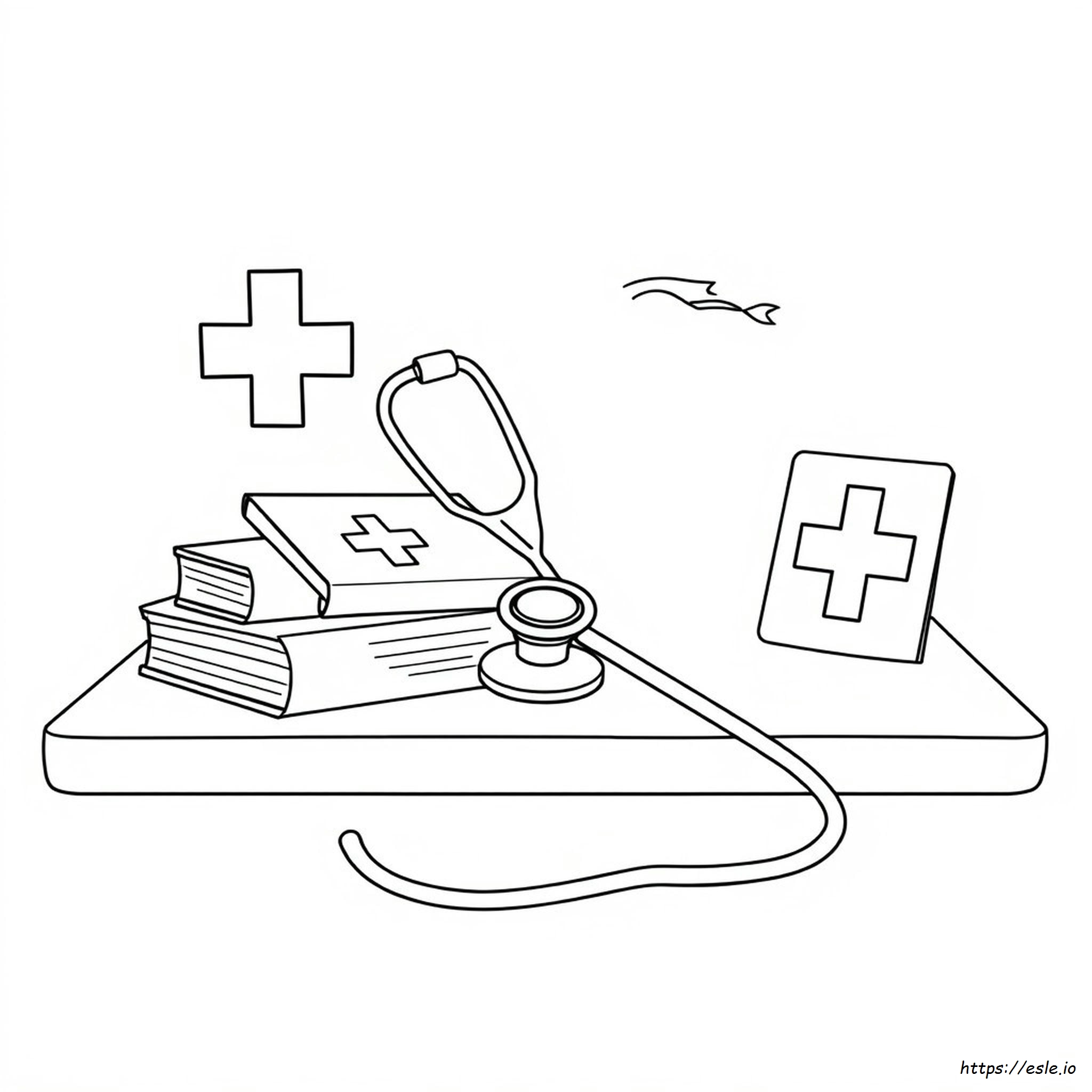 Stethoscope Coloring Page