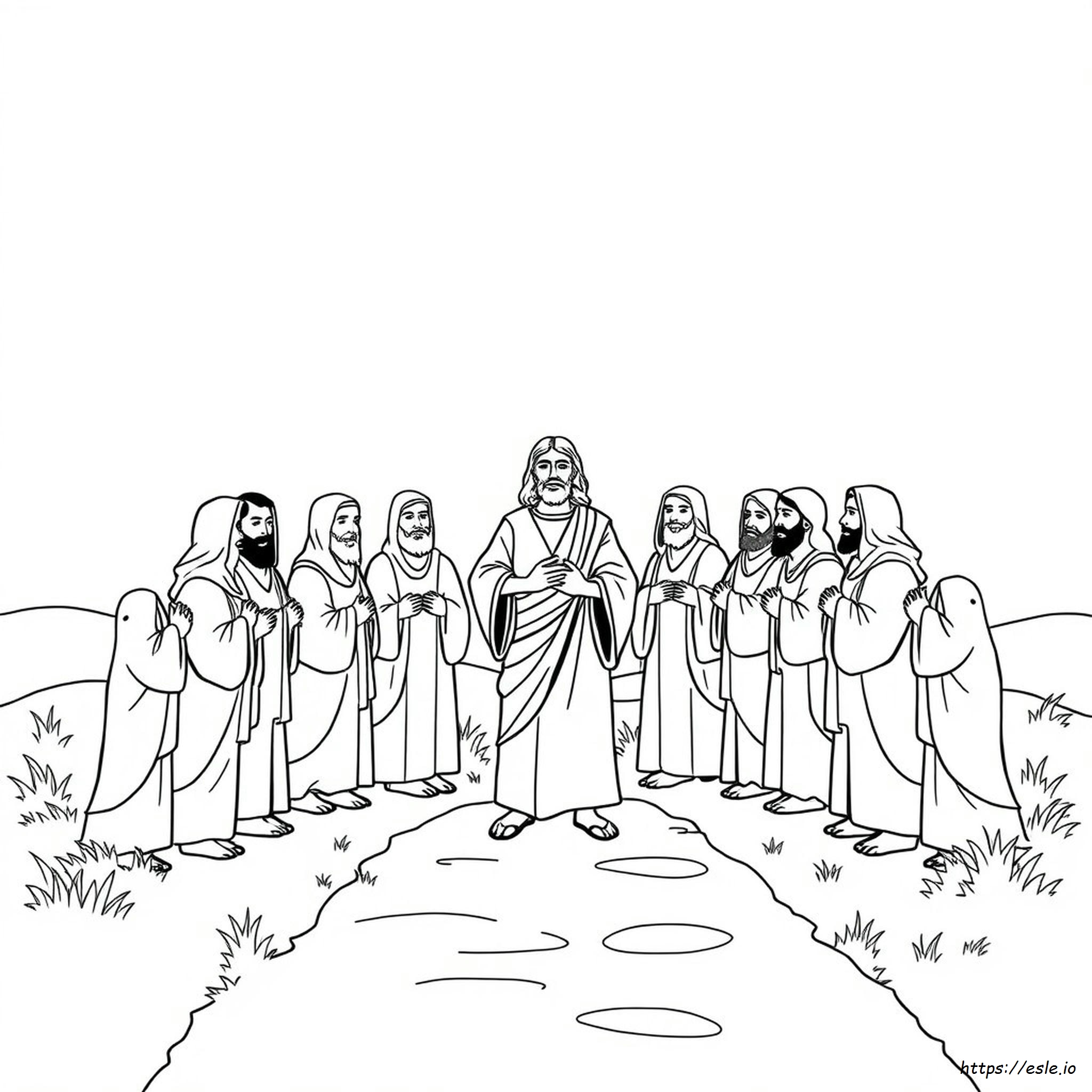 Jesus Chooses 12 Disciples Coloring Page