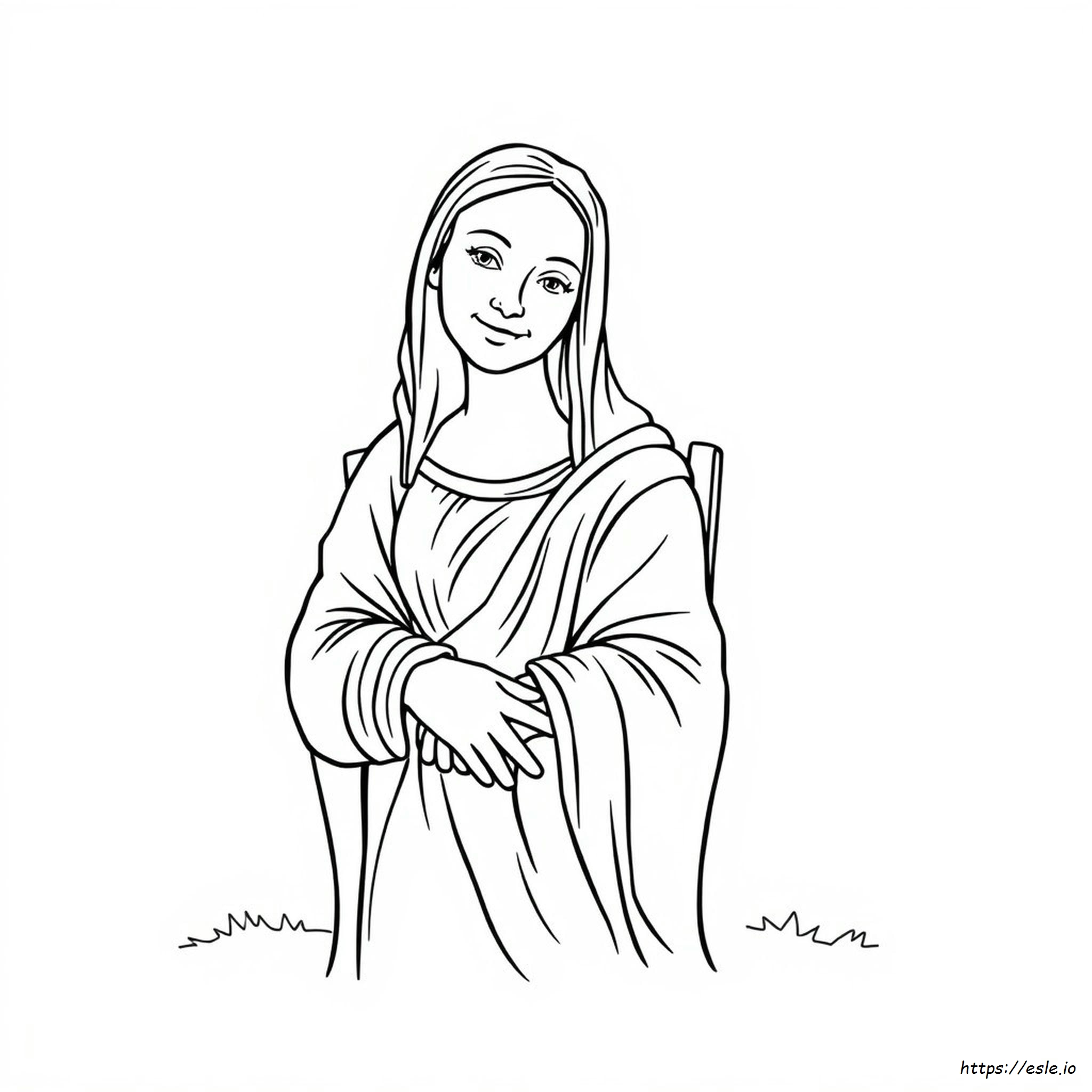 Monalisa Para Colorear