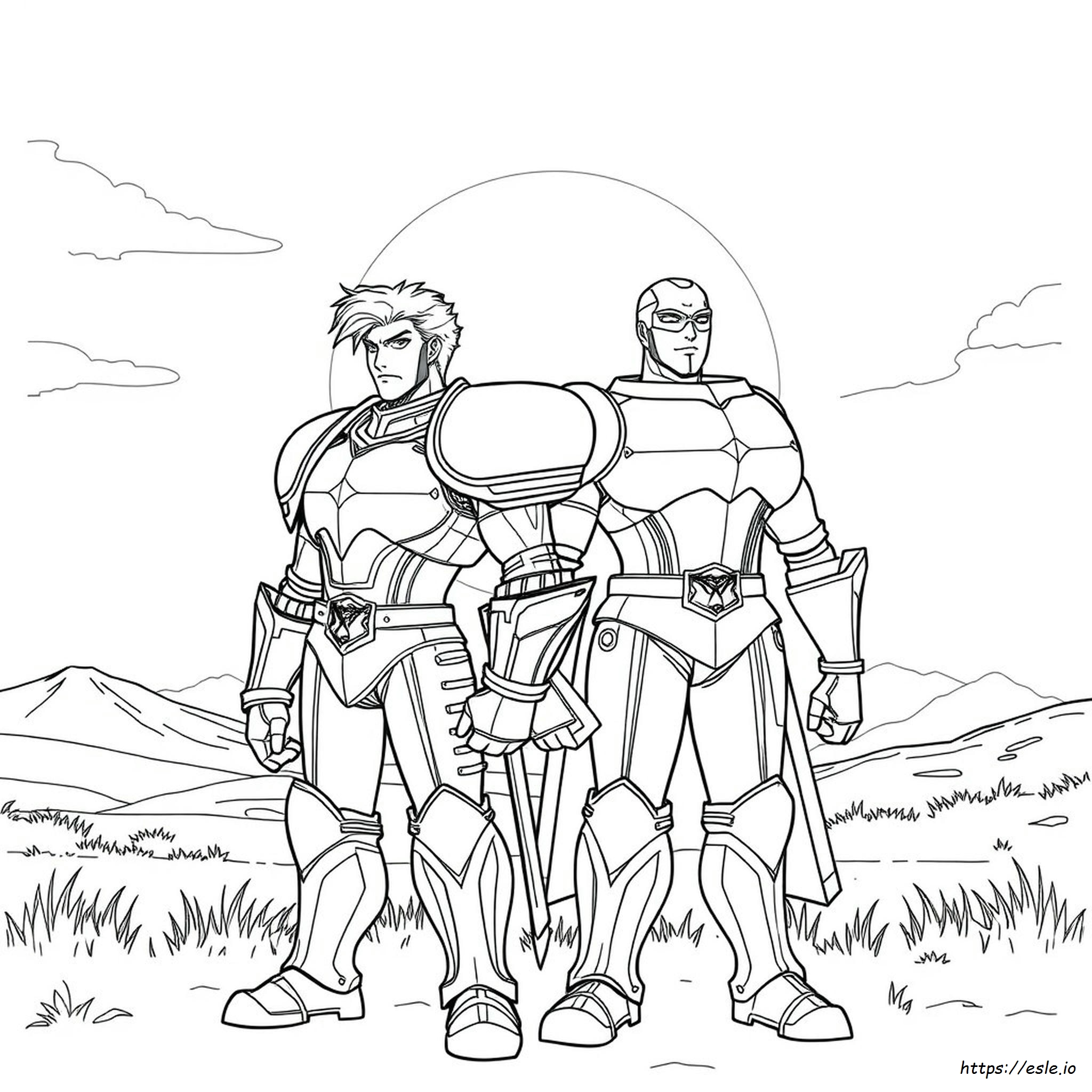 Página Doble Para Colorear De Fullmetal Alchemist