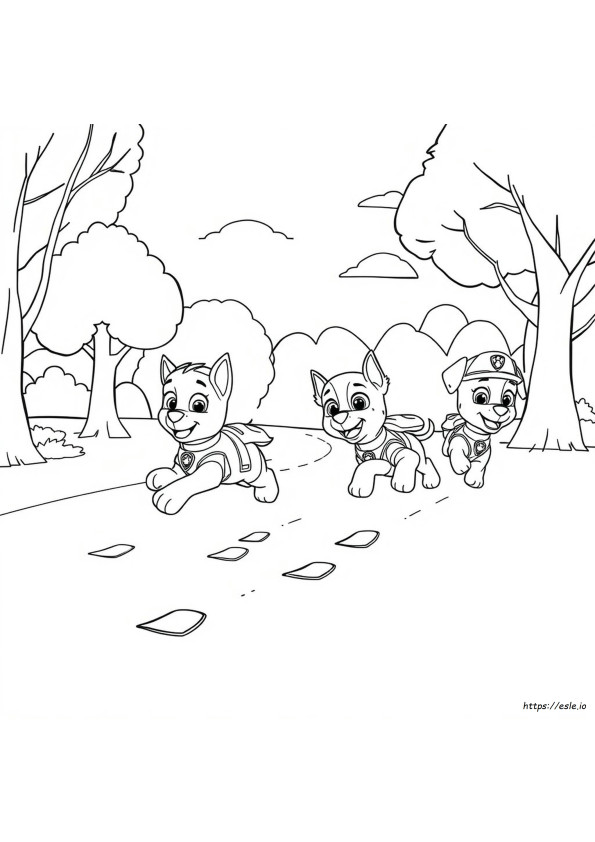 Easy Chase Paw Patrol Coloring Page