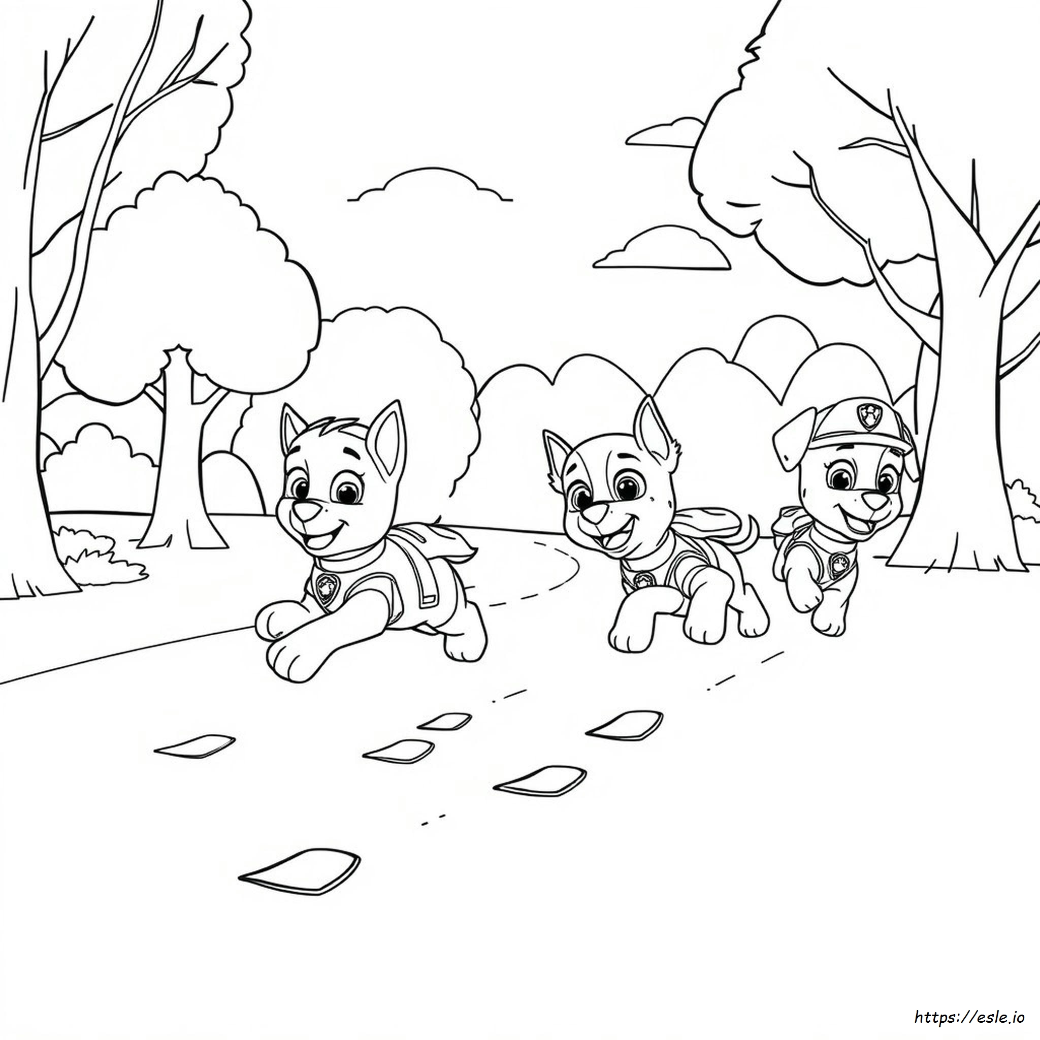 Easy Chase Paw Patrol Coloring Page