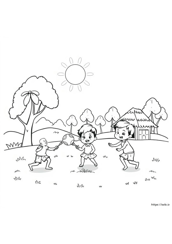 Cartoon Traditional Filipino Coloring Pages