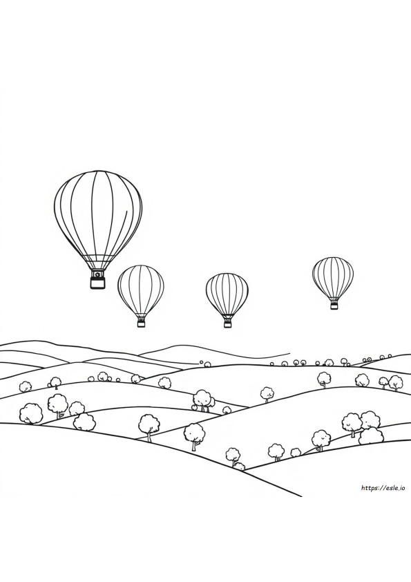 Heteluchtballon Kleurplaat