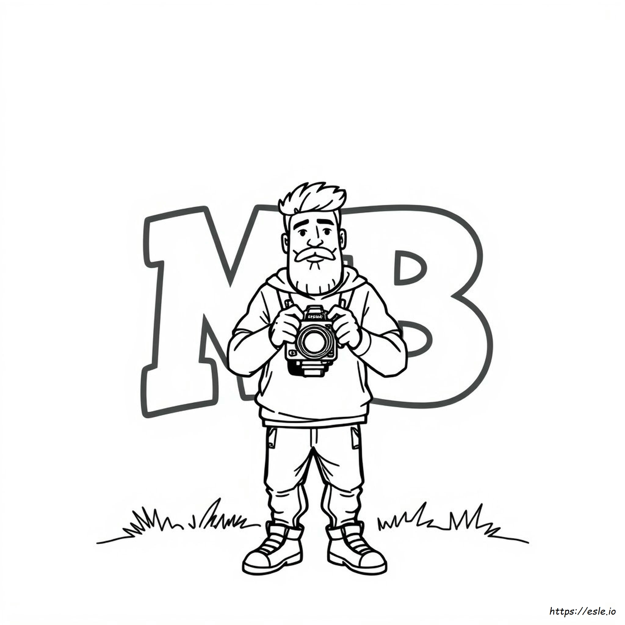 Mr Beast Logo Coloring Page