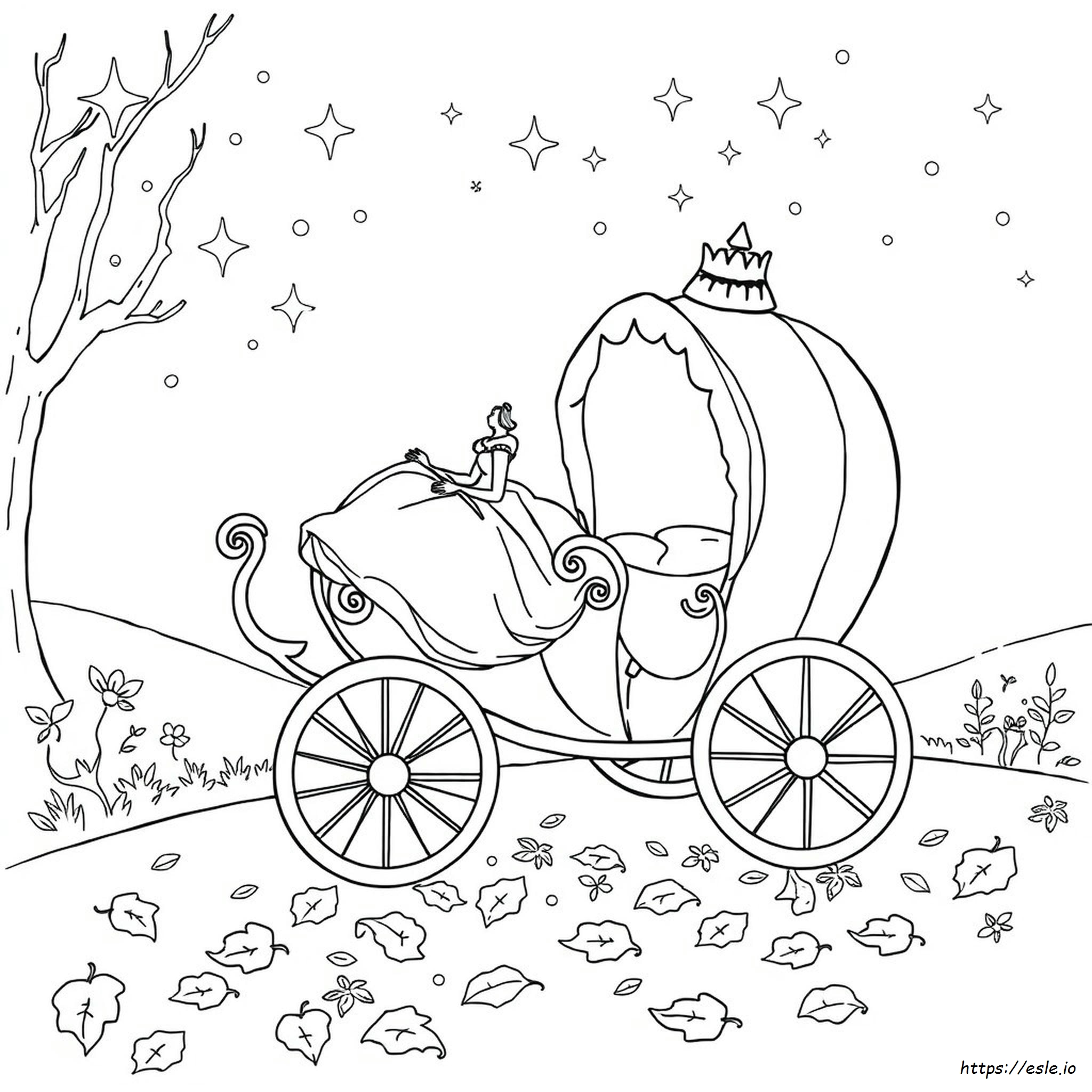 Cinderella Pumpkin Carriage Coloring Pages