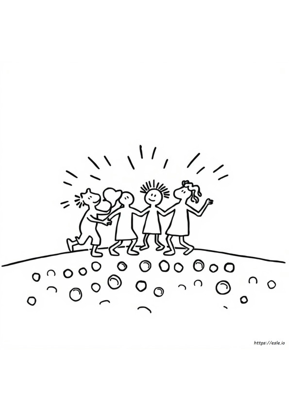 Keith Haring Coloring Sheet
