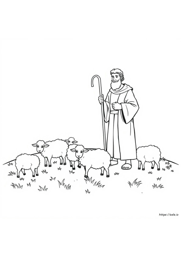 Printable Good Shepherd Coloring Page