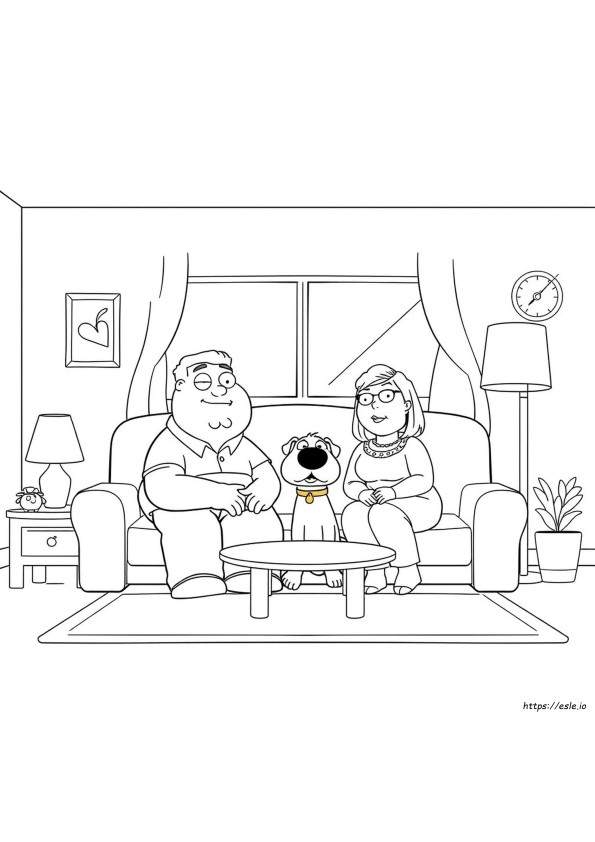 Cartoon Family Guy Coloring Pages