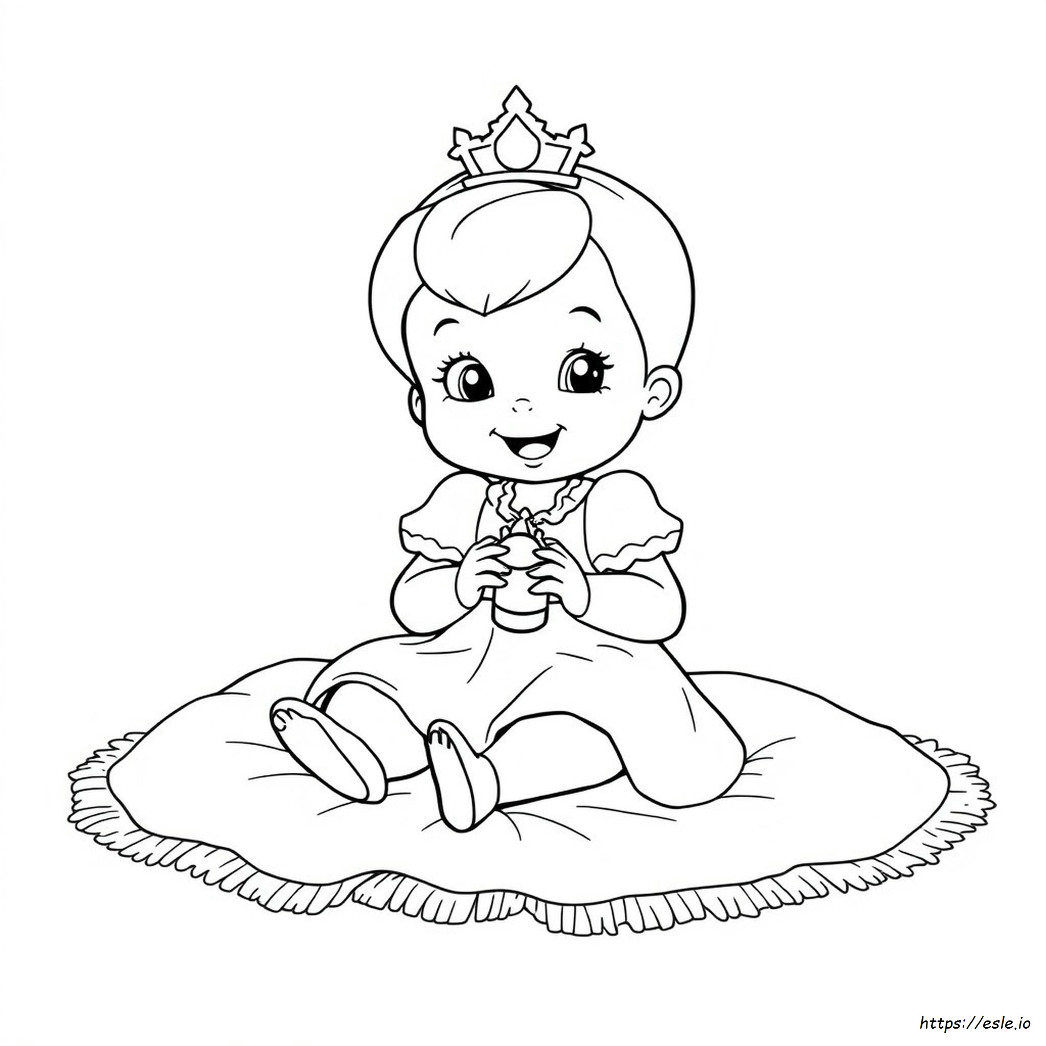 Gambar Mewarnai Bayi Putri