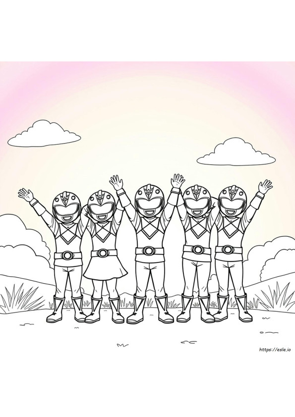 Nick Jr Kids Rainbow Rangers Coloring Pages