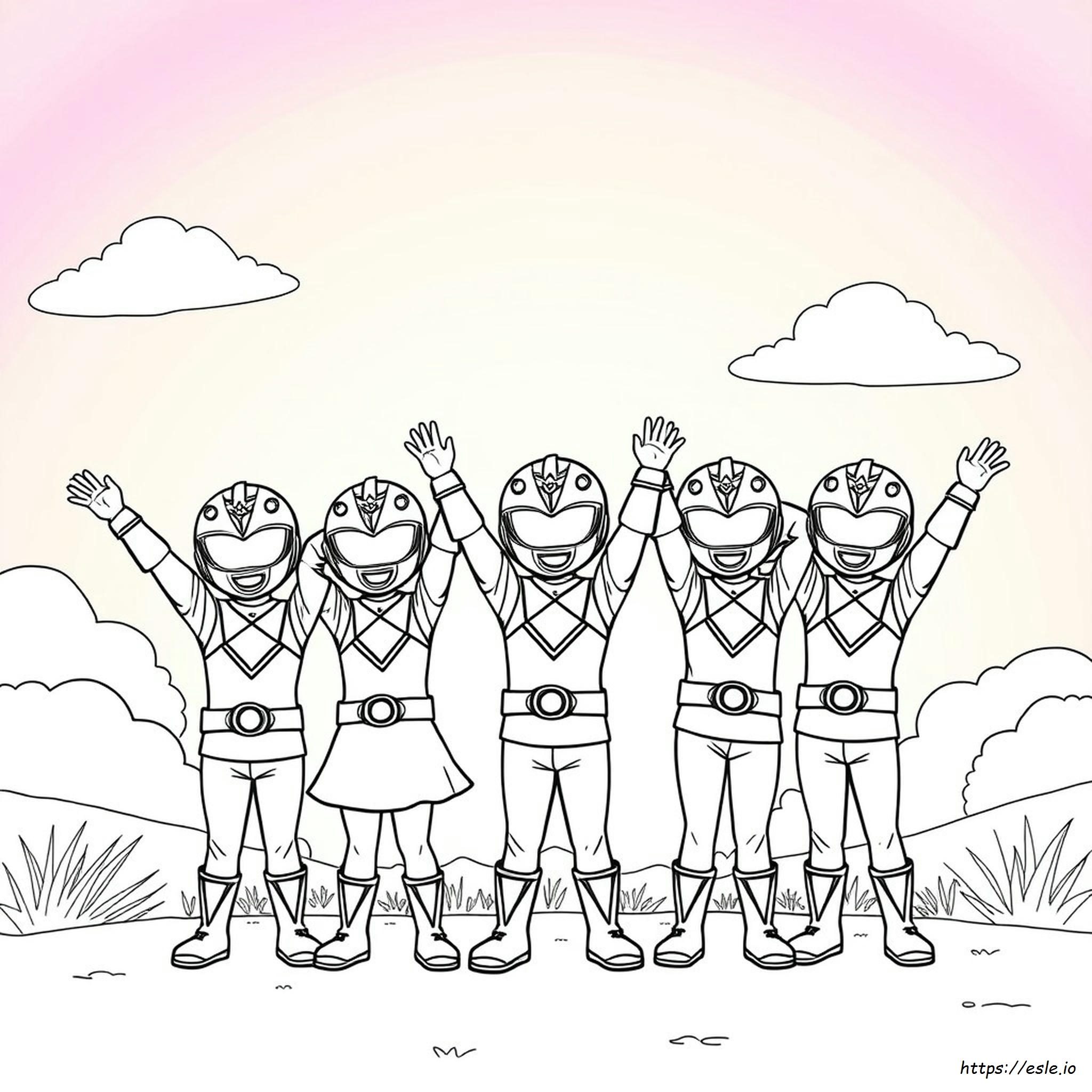 Nick Jr Kids Rainbow Rangers Coloring Pages