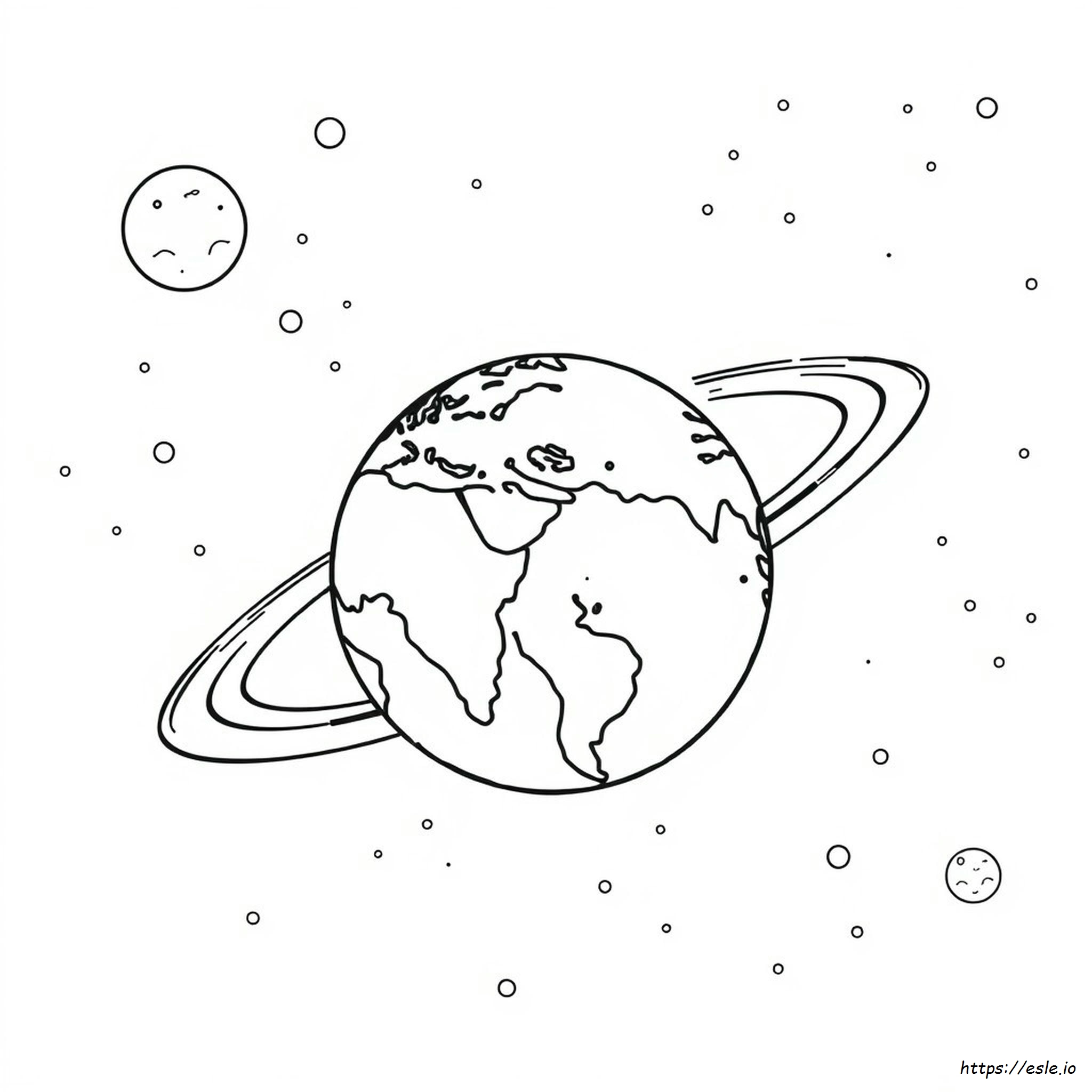 Coloring Picture Of Planet Earth