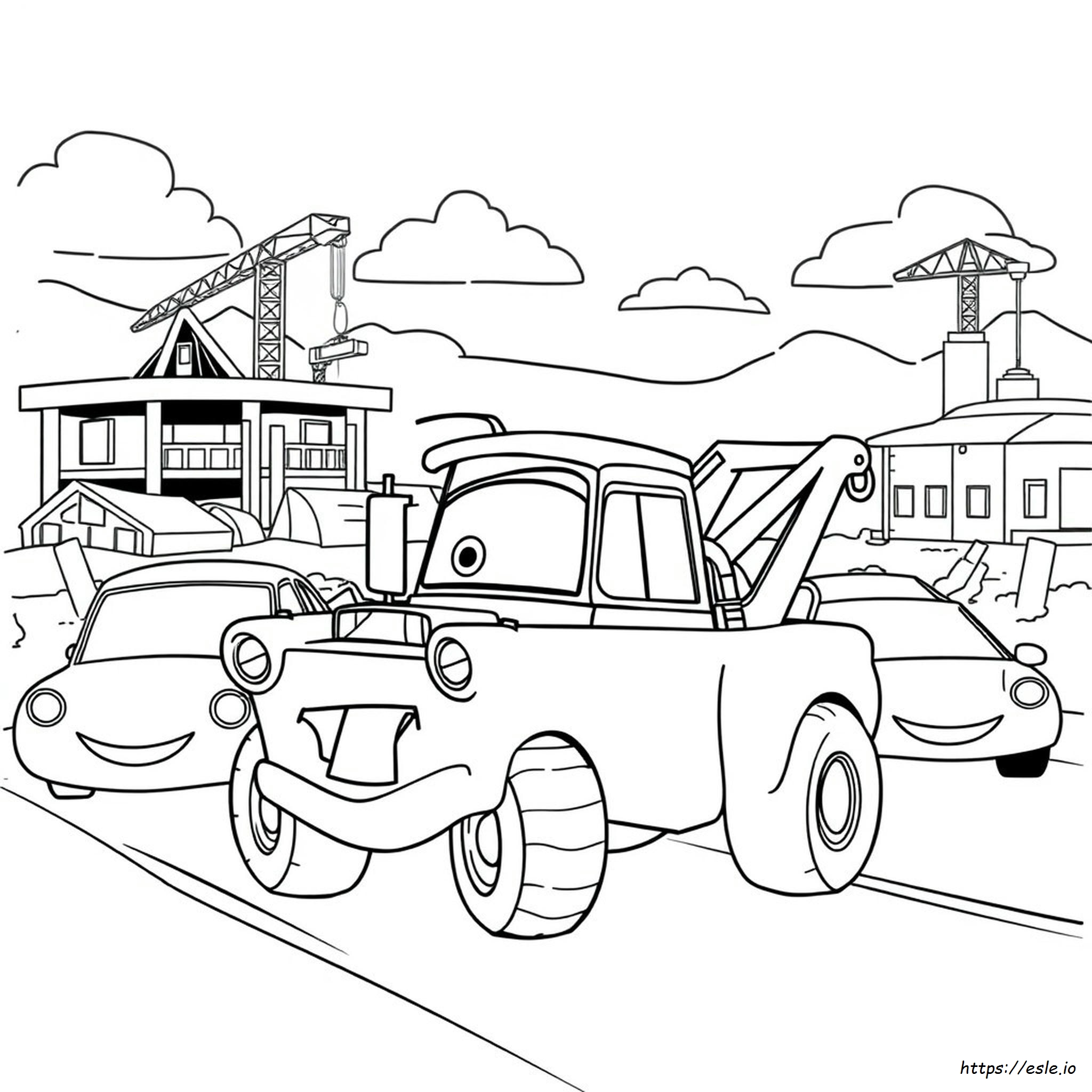 Tow Mater Colouring Pages