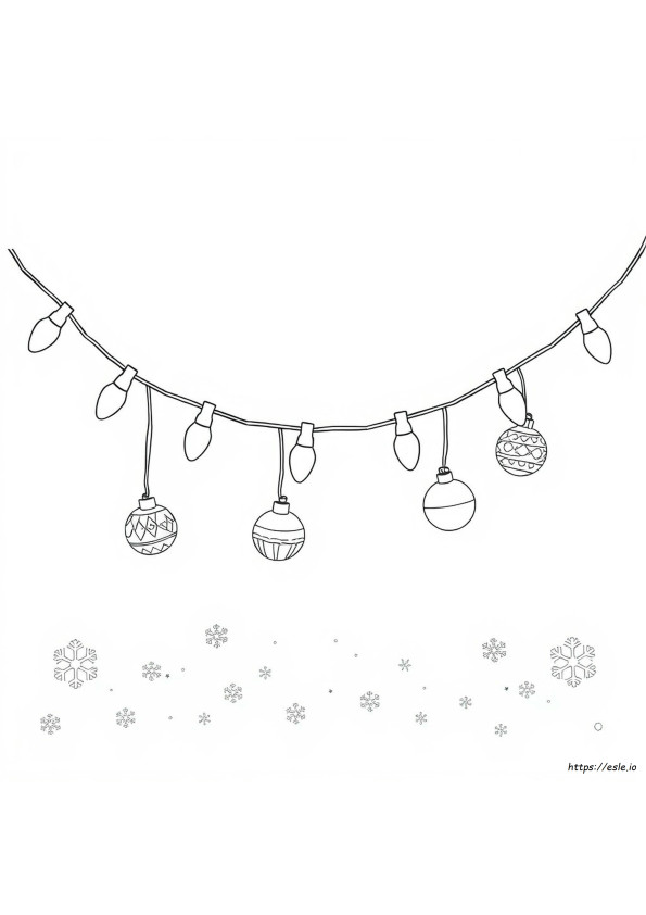 Coloriage Guirlande Lumineuse