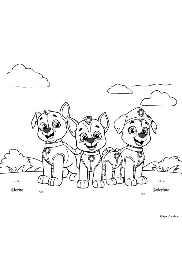 Paw Patrol A4 Kleurplaten