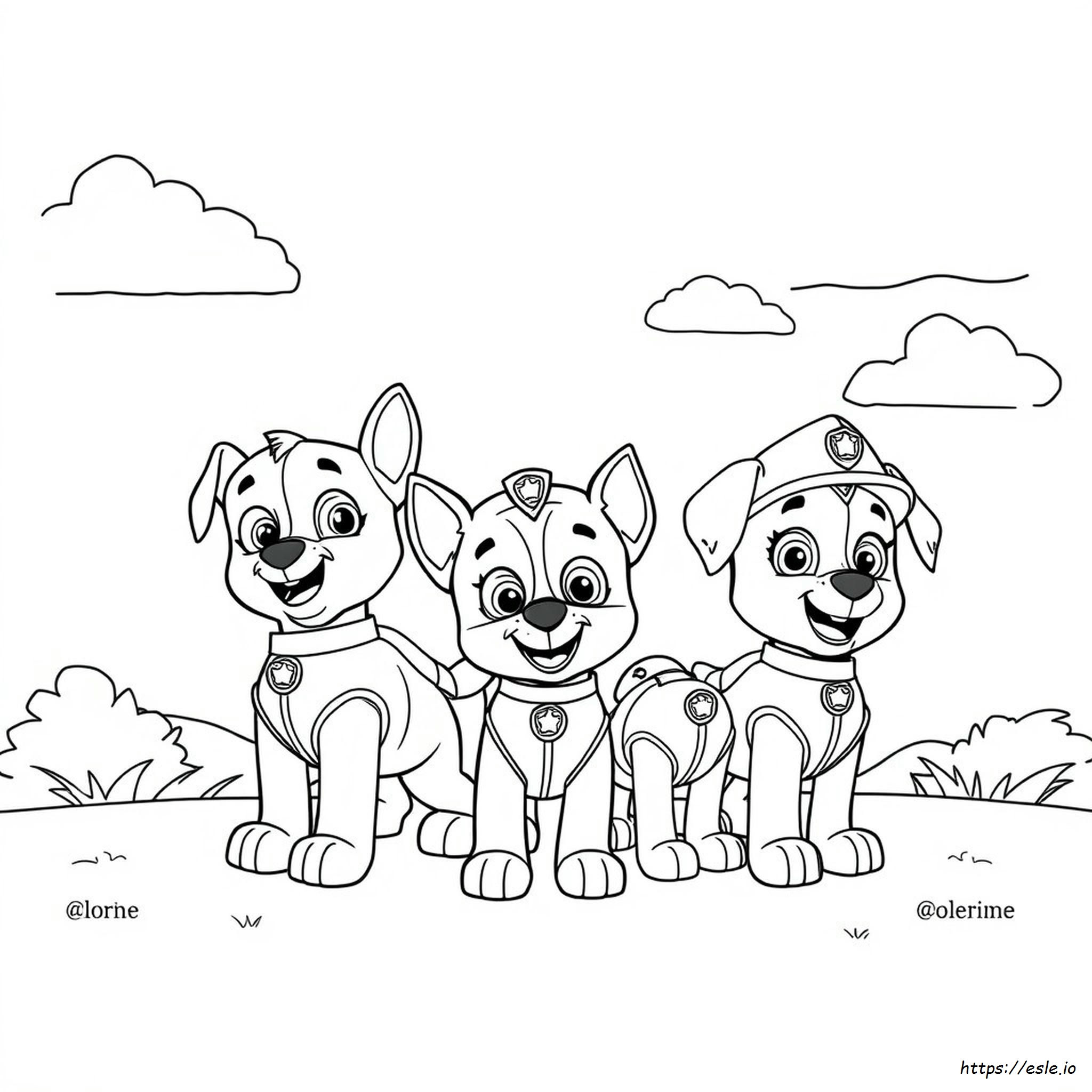 Paw Patrol A4 Colouring Pages