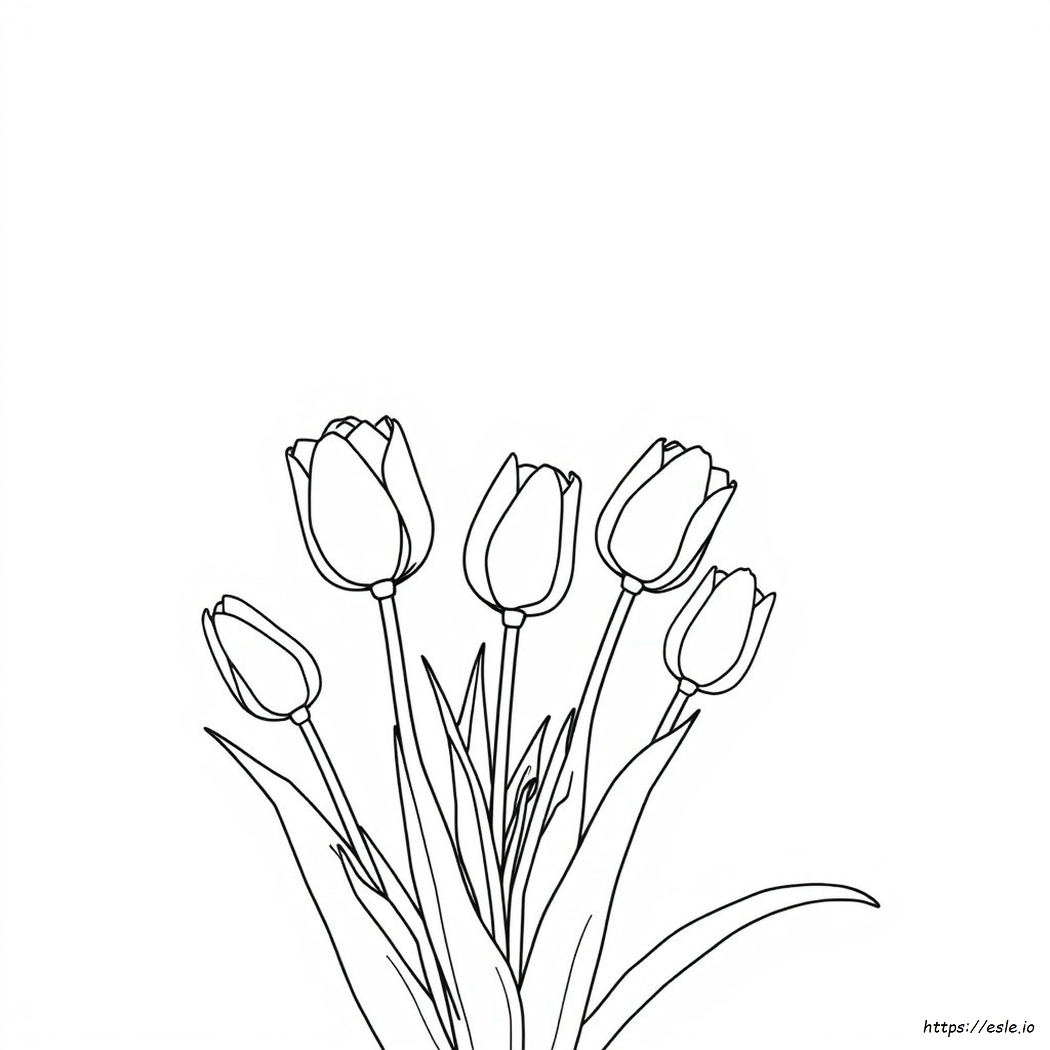 Coloriage De Tulipes À Imprimer