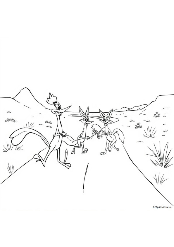 Roadrunner En Coyote Kleurplaten