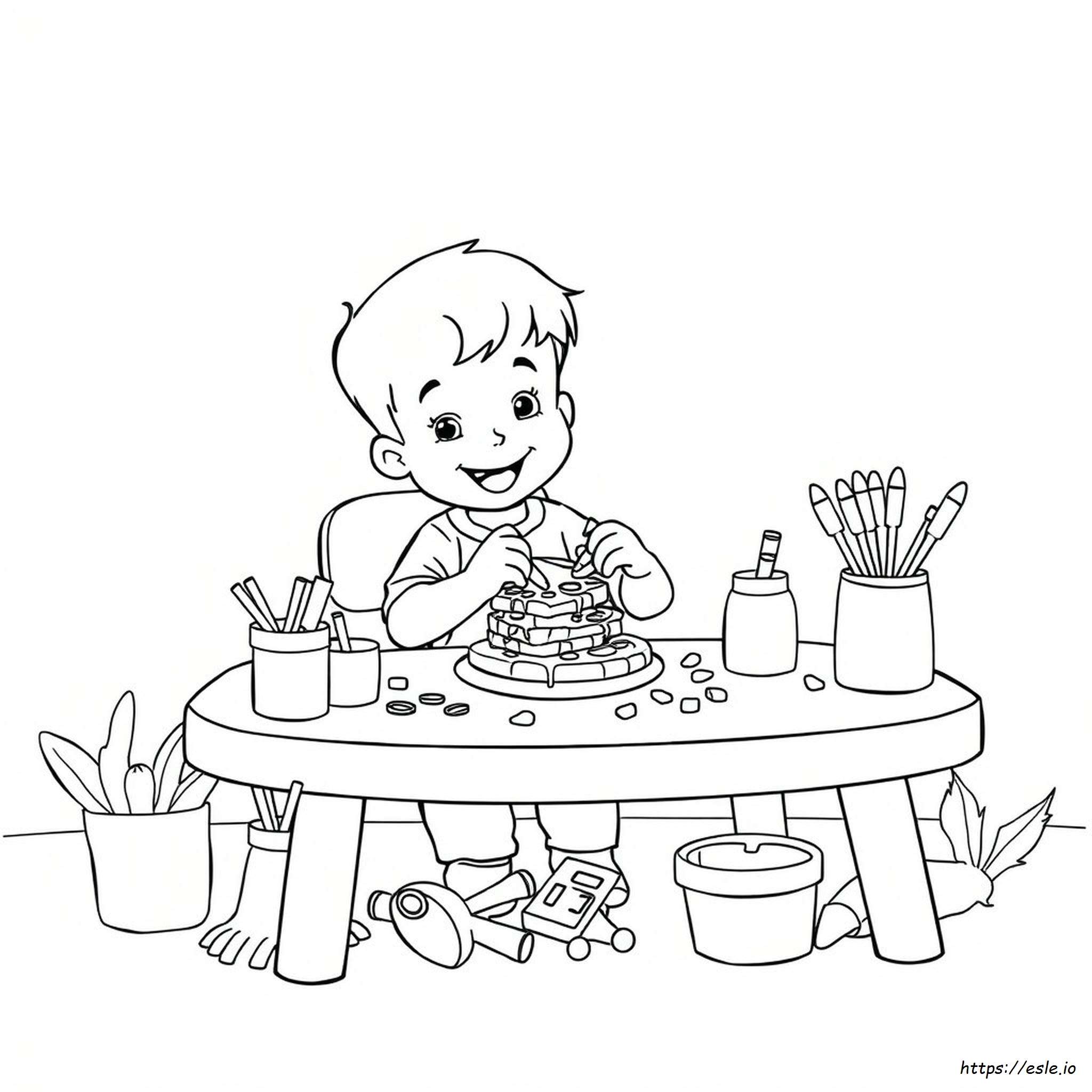 Drawing With Waffles Coloring Pages